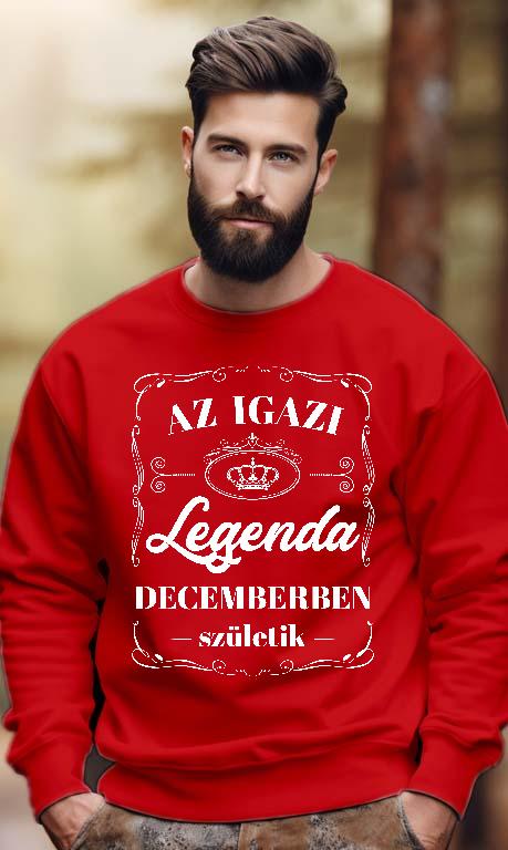 Az igazi Legenda Decemberben születik - Születésnap December Férfi Pulóver