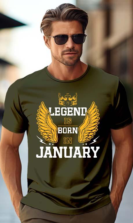 Legend is born in January - Születésnap Január Férfi Prémium Póló