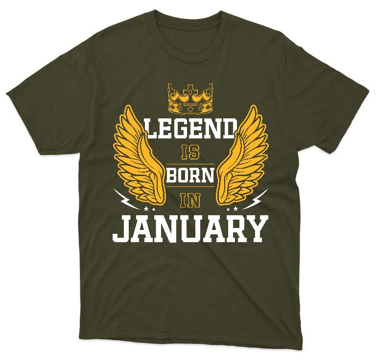 Legend is born in January - Születésnap Január Férfi Prémium Póló