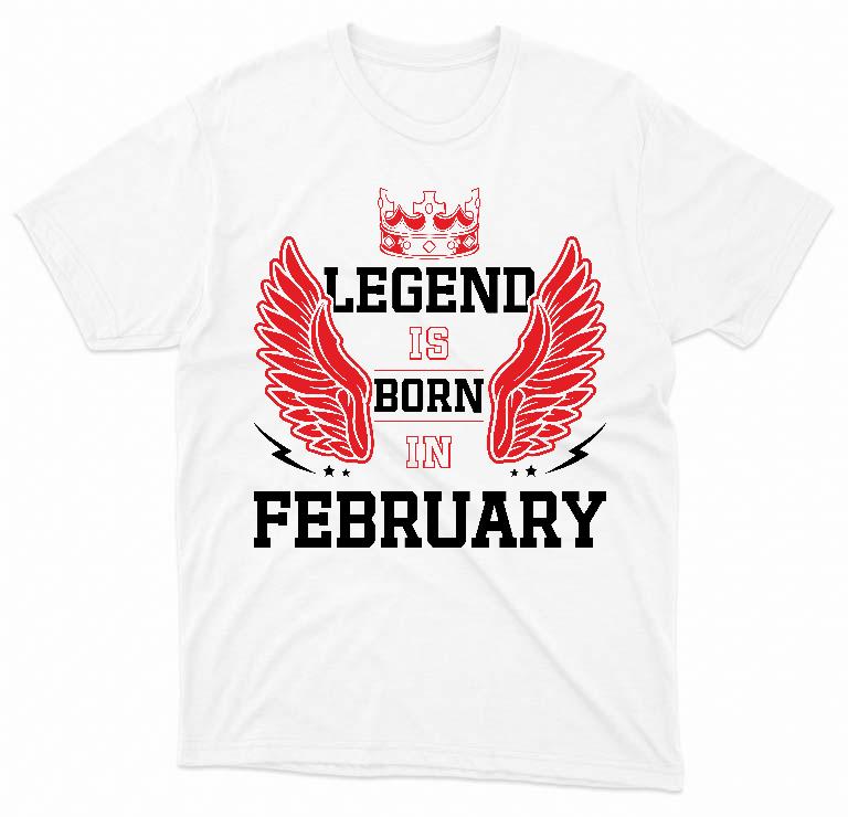 Legend is born in February - Születésnap Február Férfi Prémium Póló