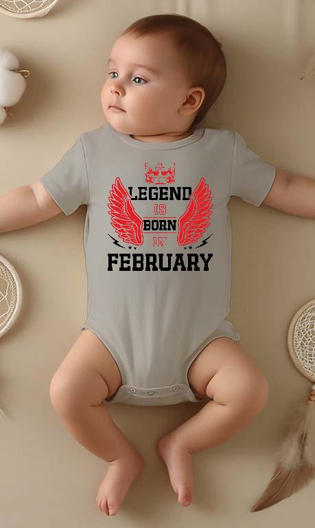 Legend is born in February - Születésnap Február Gyerek Body