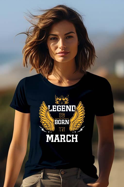 Legend is born in March - Születésnap Március Női Prémium Póló