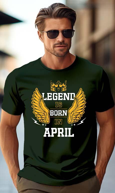 Legend is born in April - Születésnap Április Férfi Prémium Póló