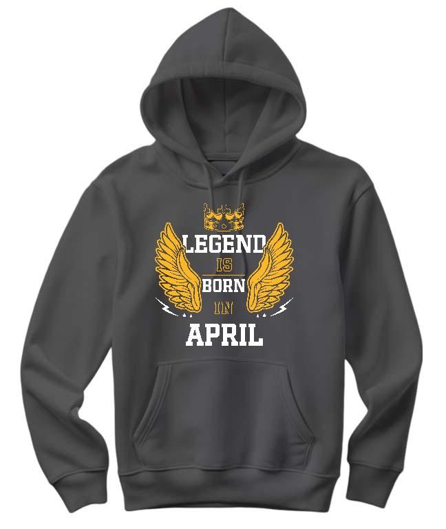 Legend is born in April - Születésnap Április Női Kapucnis Pulóver