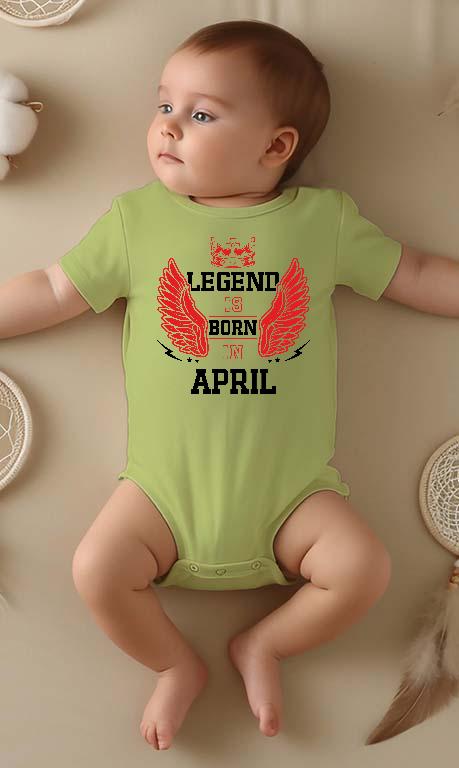 Legend is born in April - Születésnap Április Gyerek Body