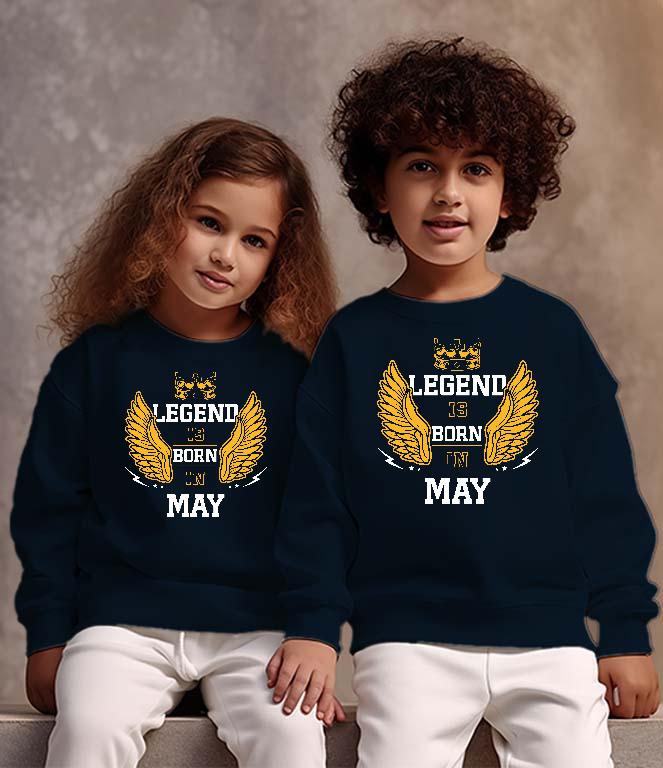 Legend is born in May - Születésnap Május Gyerek Pulóver