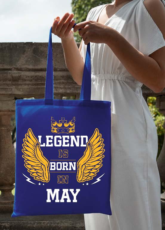 Legend is born in May - Születésnap Május Vászontáska