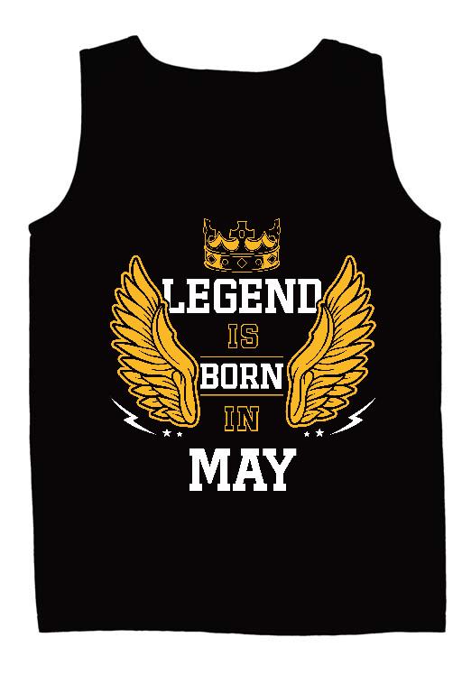 Legend is born in May - Születésnap Május Férfi Ujjatlan