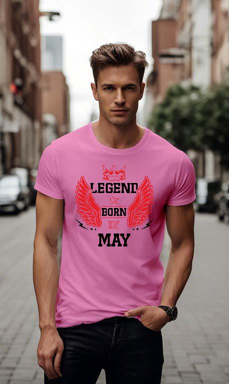 Legend is born in May - Születésnap Május Férfi Környakú Póló