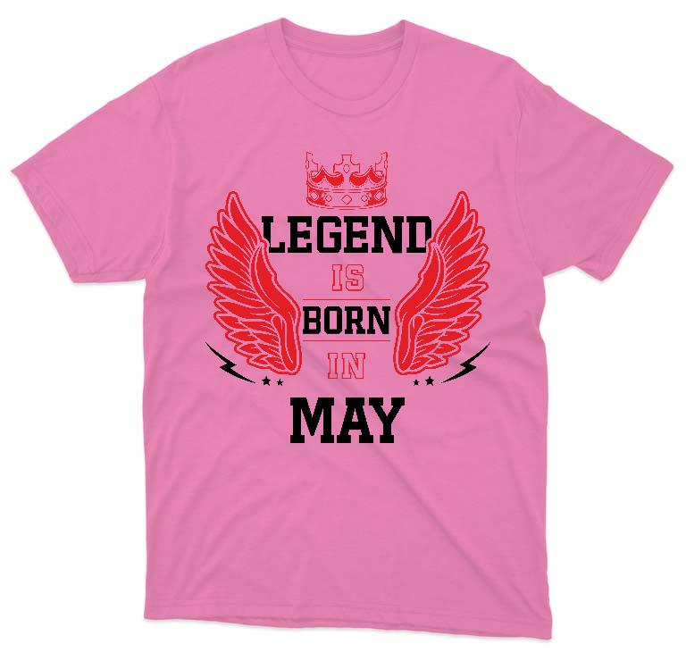 Legend is born in May - Születésnap Május Férfi Környakú Póló