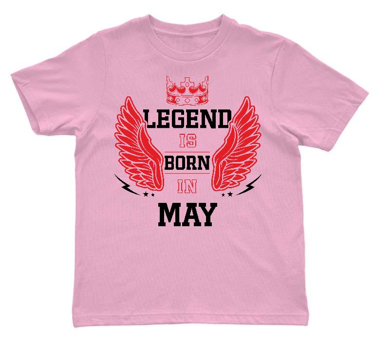 Legend is born in May - Születésnap Május Gyerek Környakú Póló