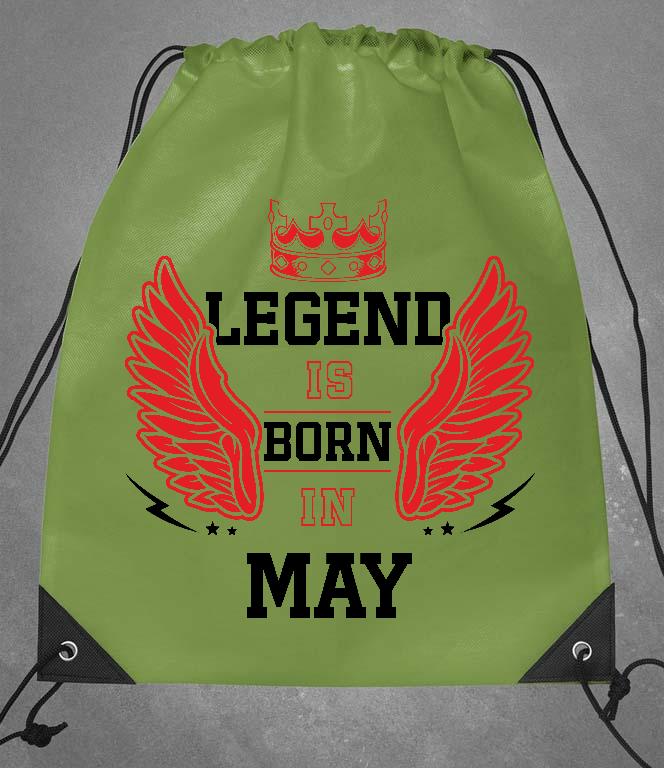 Legend is born in May - Születésnap Május Tornazsák