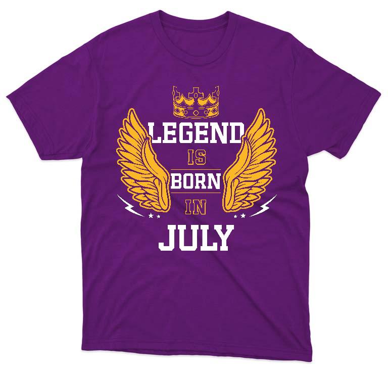 Legend is born in July - Születésnap Július Férfi Környakú Póló