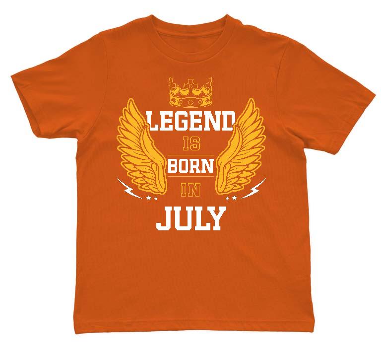 Legend is born in July - Születésnap Július Gyerek Környakú Póló