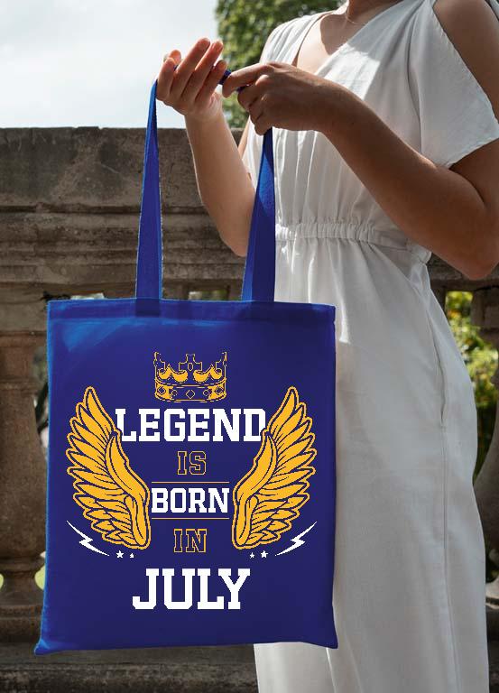 Legend is born in July - Születésnap Július Vászontáska