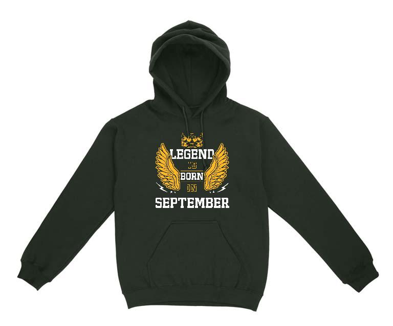 Legend is born in September - Születésnap Szeptember Gyerek Kapucnis Pulóver