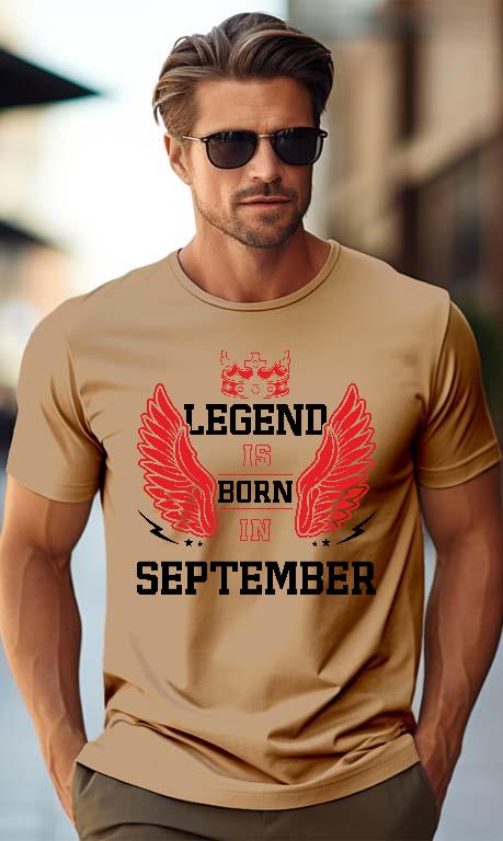 Legend is born in September - Születésnap Szeptember Férfi Prémium Póló