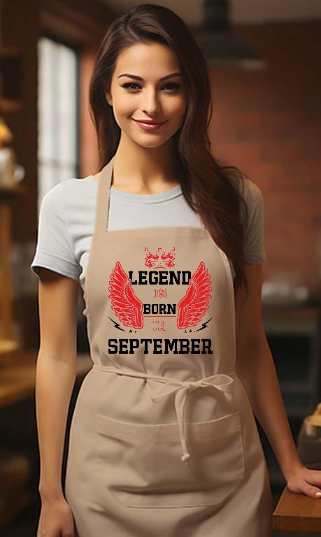 Legend is born in September - Születésnap Szeptember Kötény