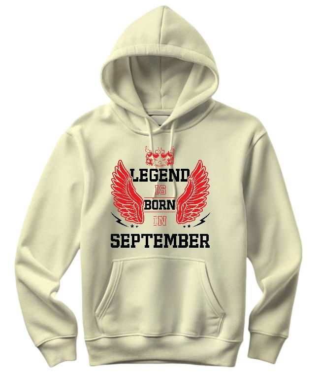 Legend is born in September - Születésnap Szeptember Női Kapucnis Pulóver