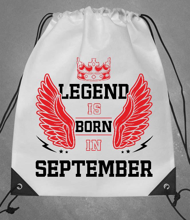 Legend is born in September - Születésnap Szeptember Tornazsák