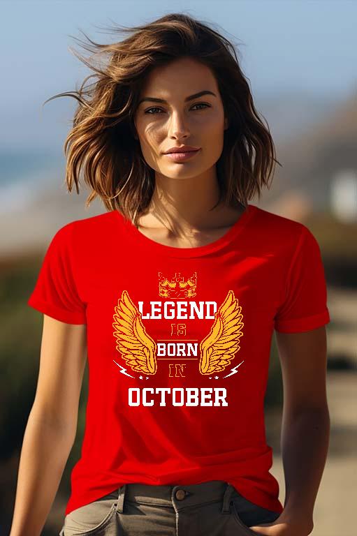 Legend is born in October - Születésnap Október Női Prémium Póló