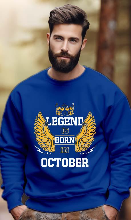 Legend is born in October - Születésnap Október Férfi Pulóver