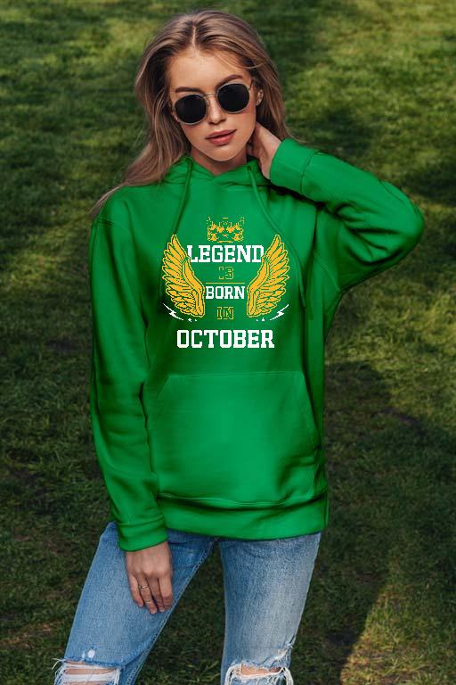 Legend is born in October - Születésnap Október Női Kapucnis Pulóver