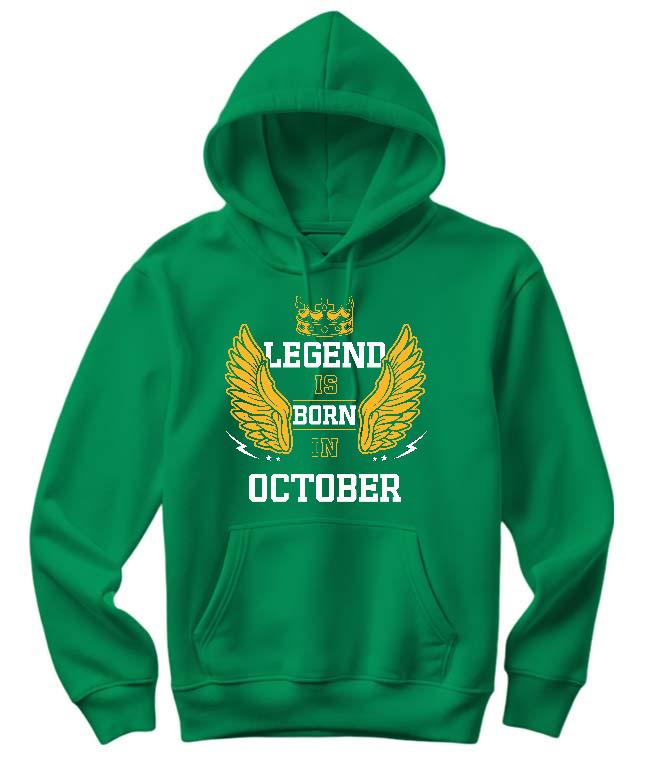 Legend is born in October - Születésnap Október Női Kapucnis Pulóver