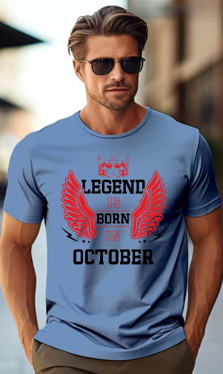 Legend is born in October - Születésnap Október Férfi Prémium Póló