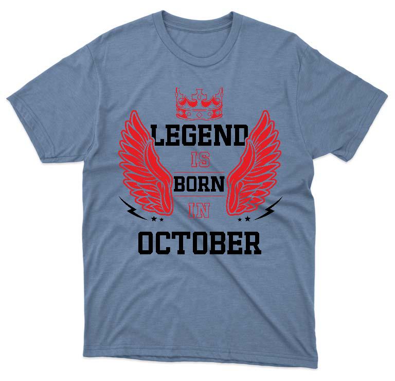 Legend is born in October - Születésnap Október Férfi Prémium Póló