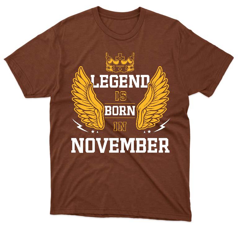 Legend is born in November - Születésnap November Férfi Környakú Póló