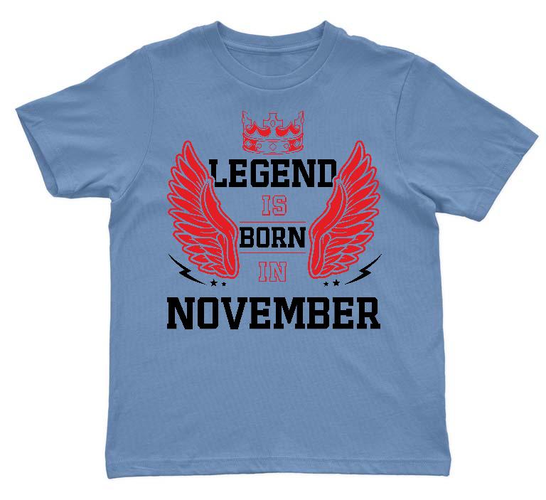 Legend is born in November - Születésnap November Gyerek Környakú Póló