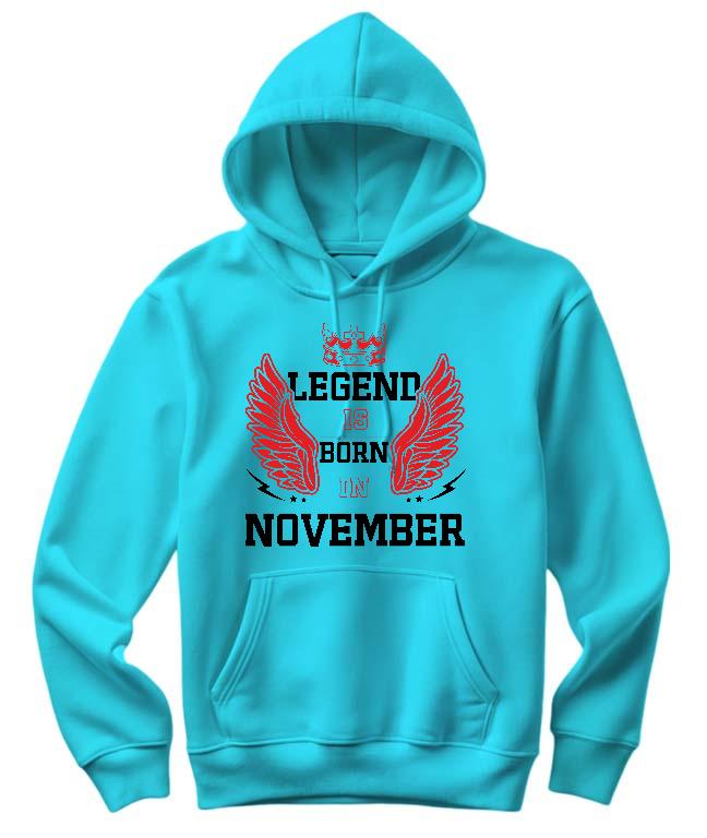 Legend is born in November - Születésnap November Női Kapucnis Pulóver