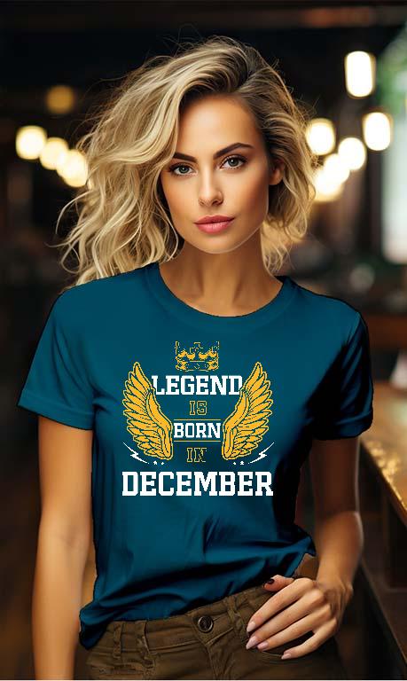 Legend is born in December - Születésnap December Női Környakú Póló