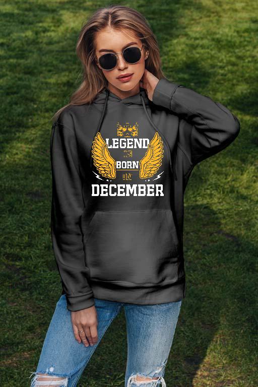 Legend is born in December - Születésnap December Női Kapucnis Pulóver