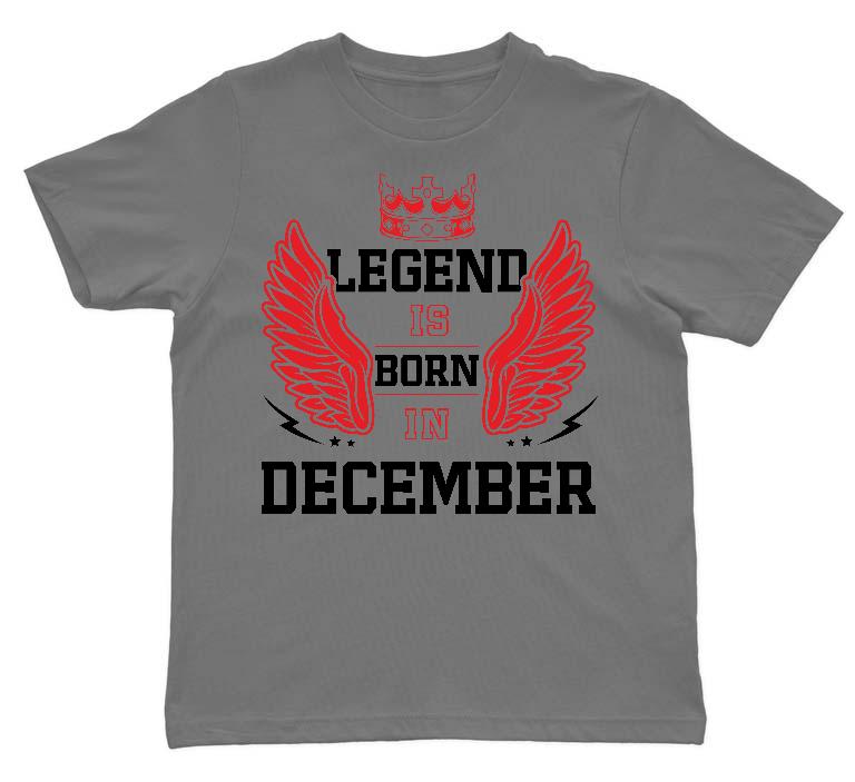 Legend is born in December - Születésnap December Gyerek Környakú Póló