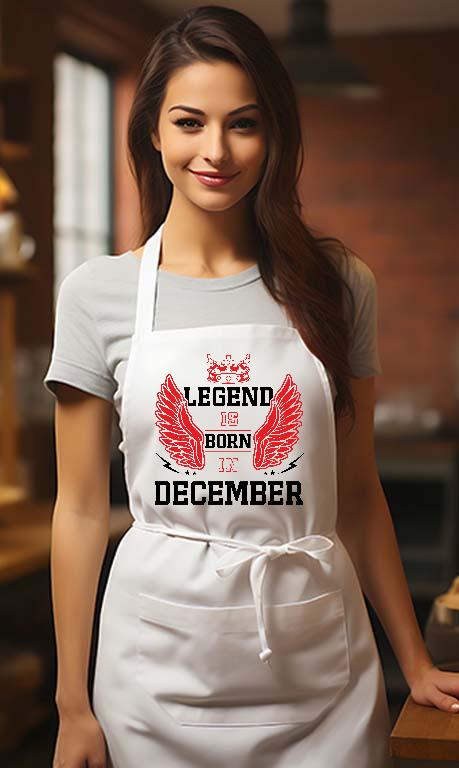 Legend is born in December - Születésnap December Kötény