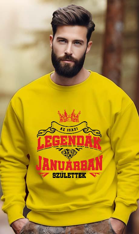 Az igazi Legendák Januárban születtek - Születésnap Január Férfi Pulóver