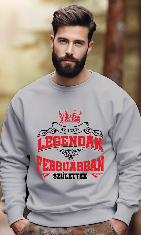 Az igazi Legendák Februárban születtek - Születésnap Február Férfi Pulóver