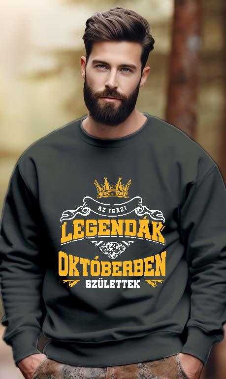 Az igazi Legendák Októberben születtek - Születésnap Október Férfi Pulóver