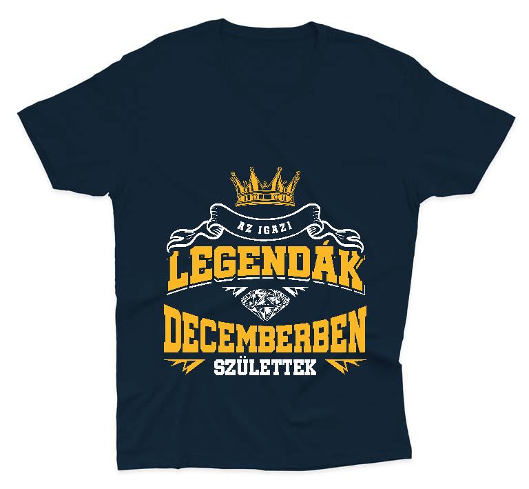 Az igazi Legendák Decemberben születtek - Születésnap December Férfi V-nyakú Póló