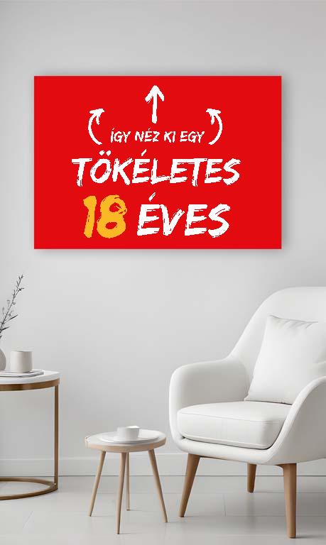 Így néz ki egy tökéletes 18 éves - Évfordulós Vászonkép