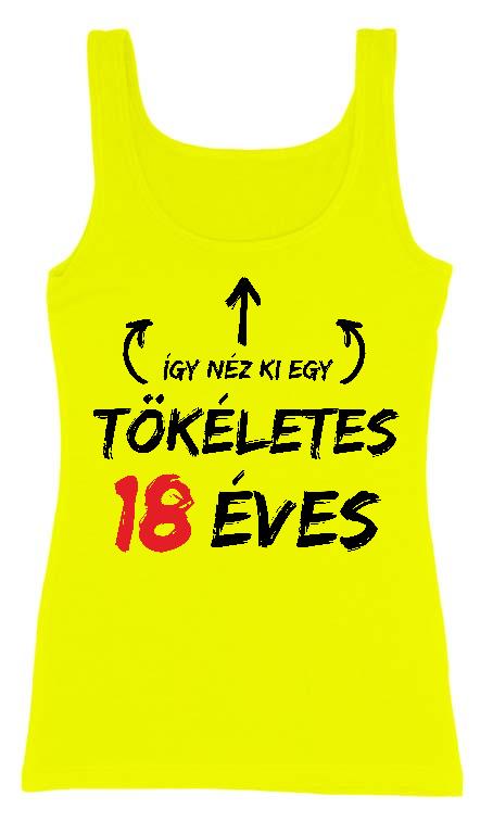 Így néz ki egy tökéletes 18 éves - Évfordulós Női Trikó