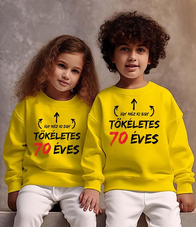 Így néz ki egy tökéletes 70 éves - Évfordulós Gyerek Pulóver