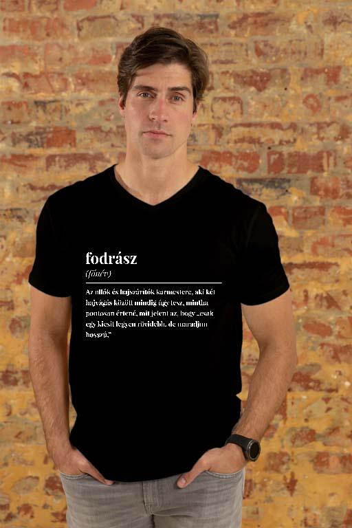 Fodrász szakkifejezés - Fodrász Férfi V-nyakú Póló