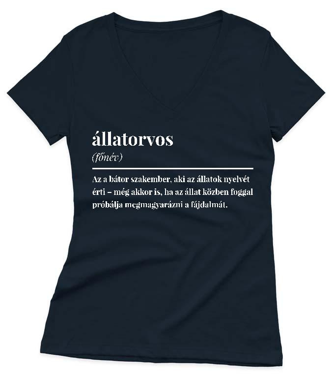 Állatorvos szakkifejezés - Állatorvos Női V-nyakú Póló