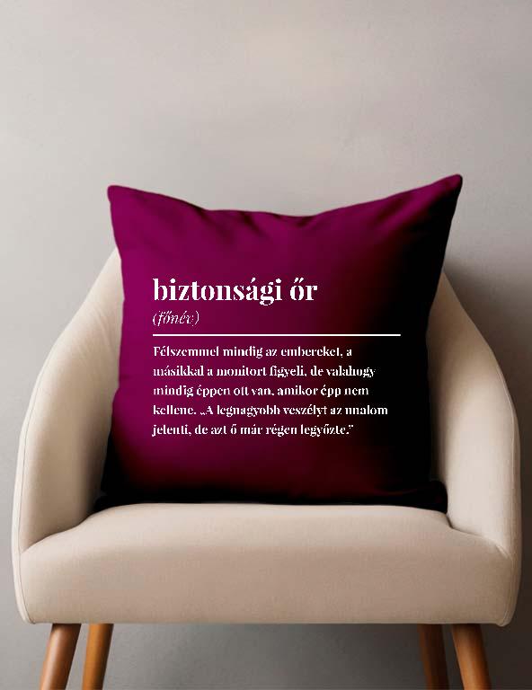 Biztonsági őr szakkifejezés - Biztonsági őr Párnahuzat