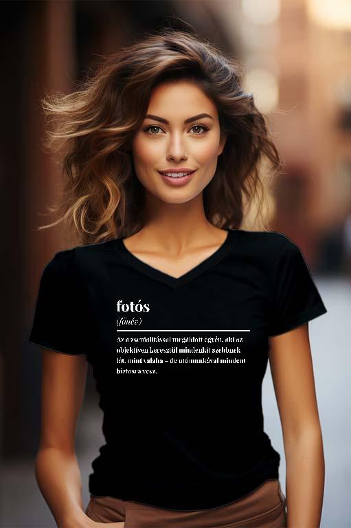 Fotós szakkifejezés - Fotós Női V-nyakú Póló