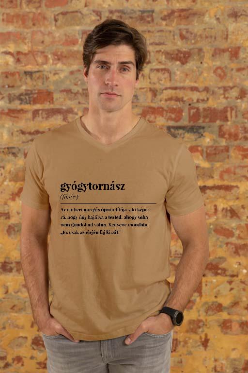 Gyógytornász szakkifejezés - Gyógytornász Férfi V-nyakú Póló