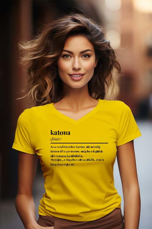 Katona szakkifejezés - Katona Női V-nyakú Póló